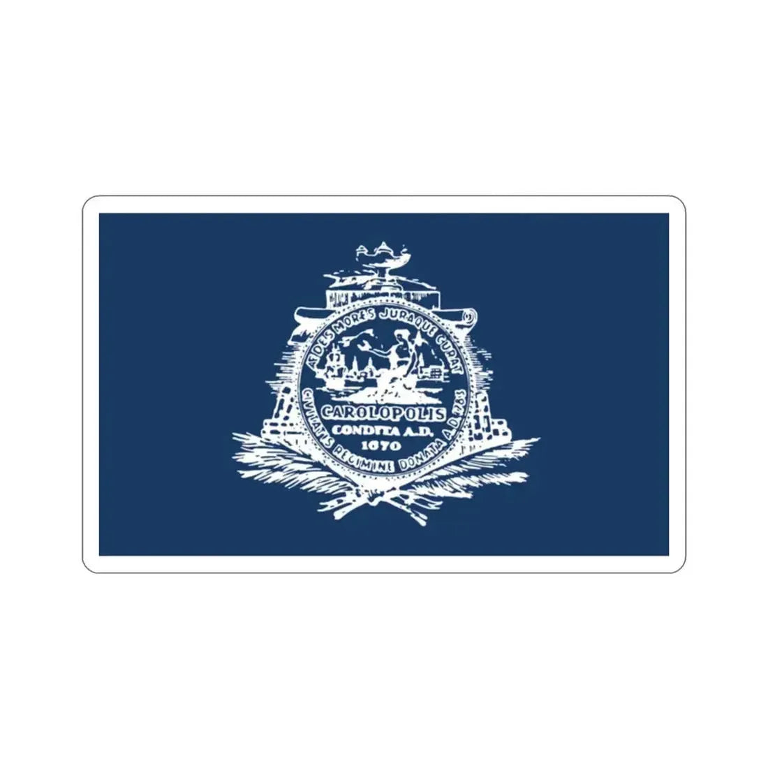 Flag of Charleston South Carolina USA STICKER Vinyl Die-Cut Decal - The Sticker Space