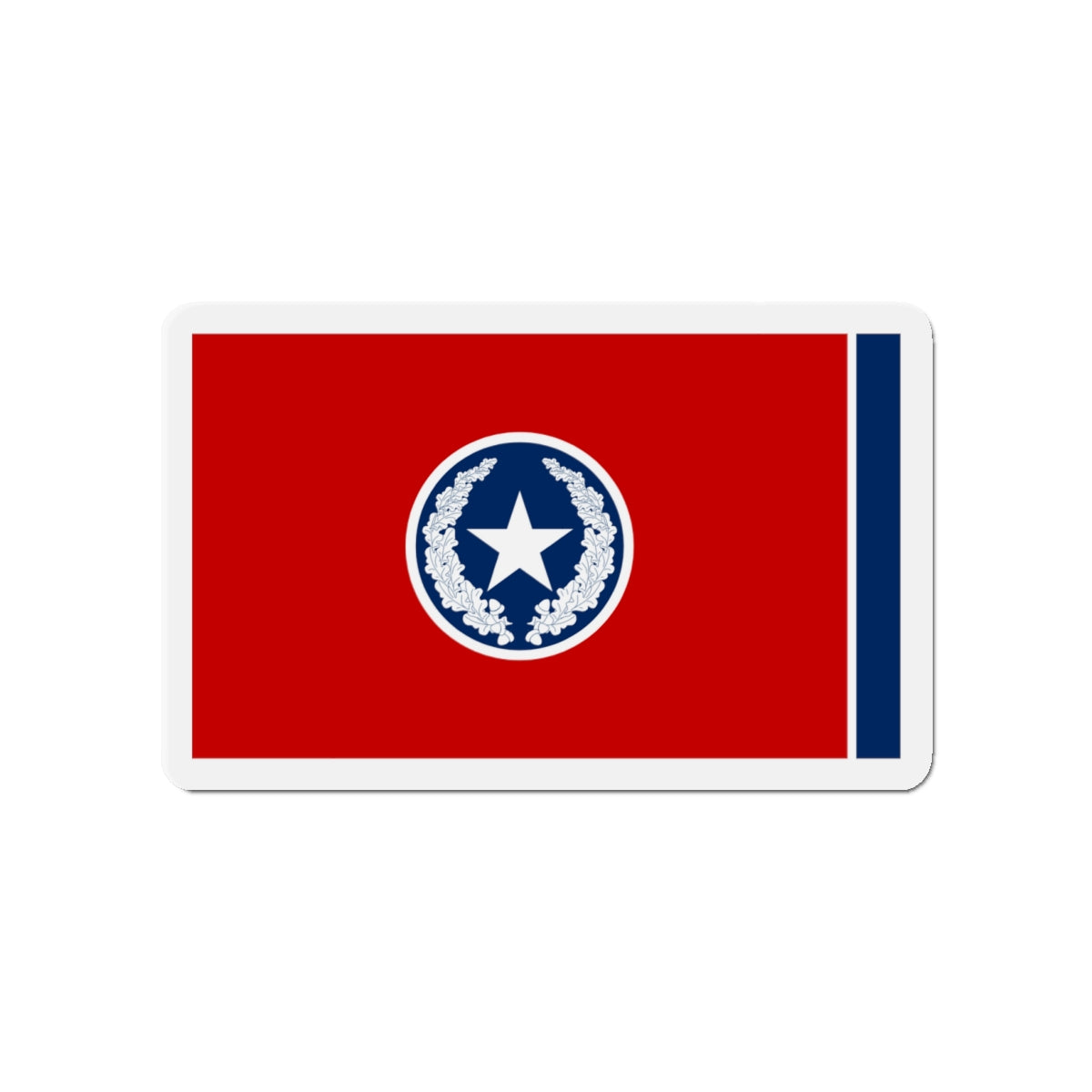 Flag of Chattanooga Tennessee 1923–2012 - Die-Cut Magnet-4" x 4"-The Sticker Space