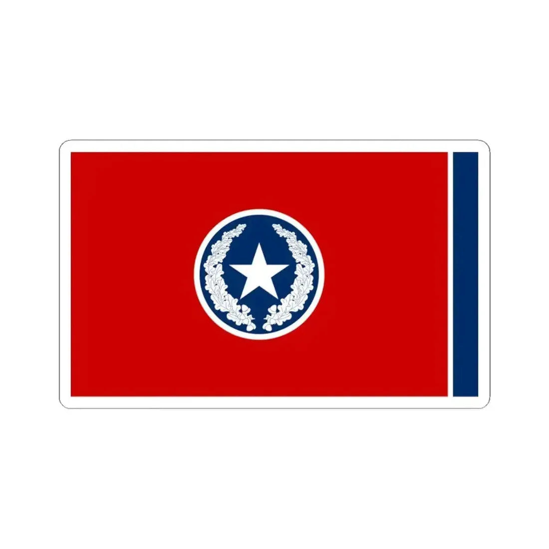 Flag of Chattanooga Tennessee 1923-2012 (United States) STICKER Vinyl Kiss-Cut Decal 3 Inch White - The Sticker Space