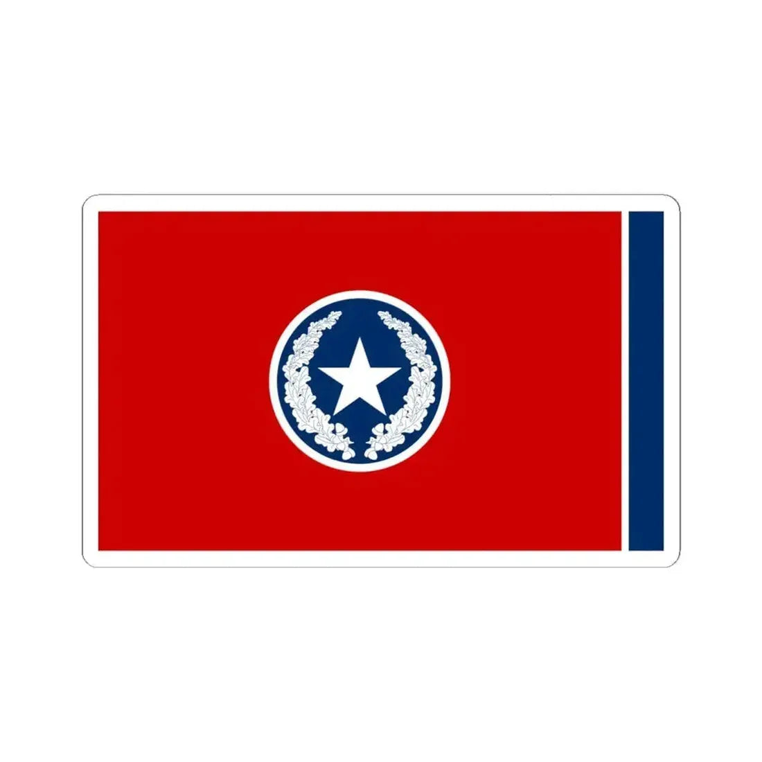 Flag of Chattanooga Tennessee 1923-2012 (United States) STICKER Vinyl Kiss-Cut Decal 6 Inch White - The Sticker Space