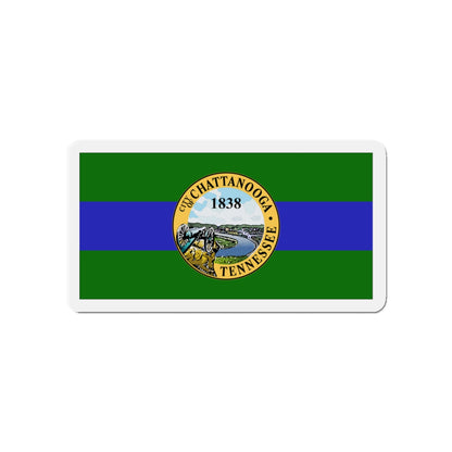 Flag of Chattanooga Tennessee - Die-Cut Magnet-4" x 4"-The Sticker Space