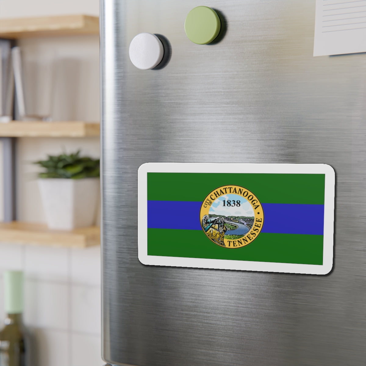 Flag of Chattanooga Tennessee - Die-Cut Magnet-The Sticker Space