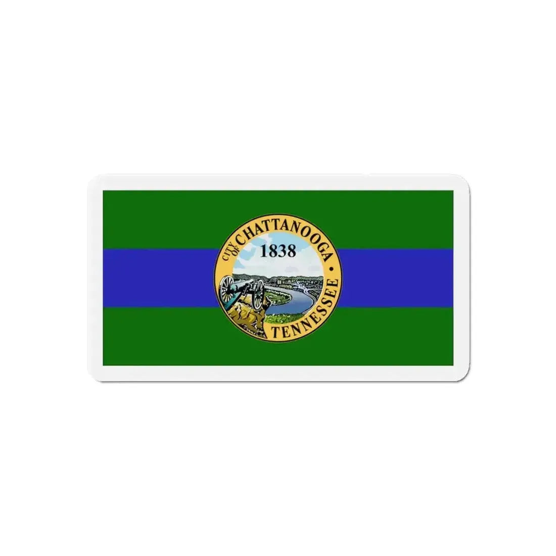 Flag of Chattanooga Tennessee - Refrigerator Magnet - The Sticker Space