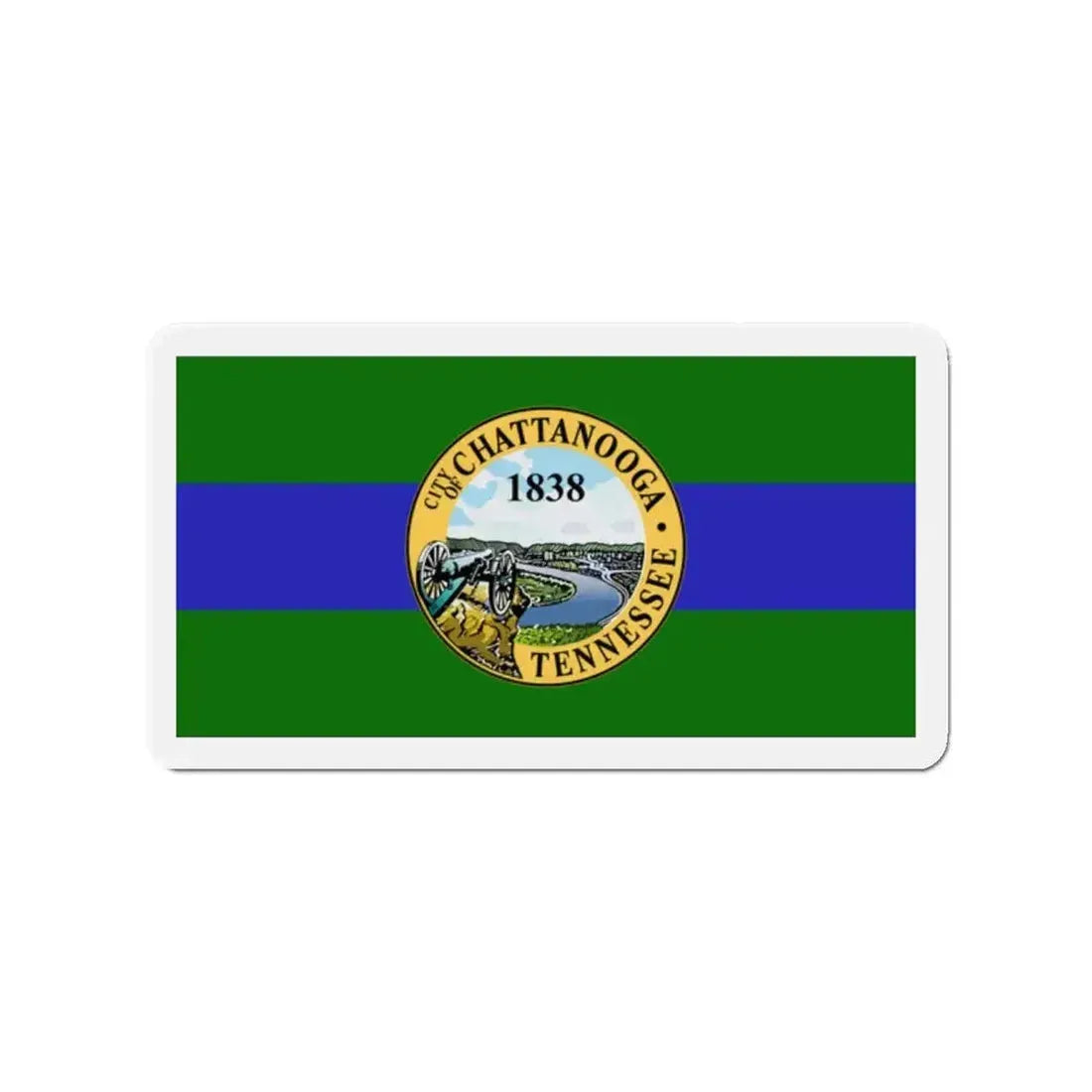 Flag of Chattanooga Tennessee - Refrigerator Magnet - The Sticker Space