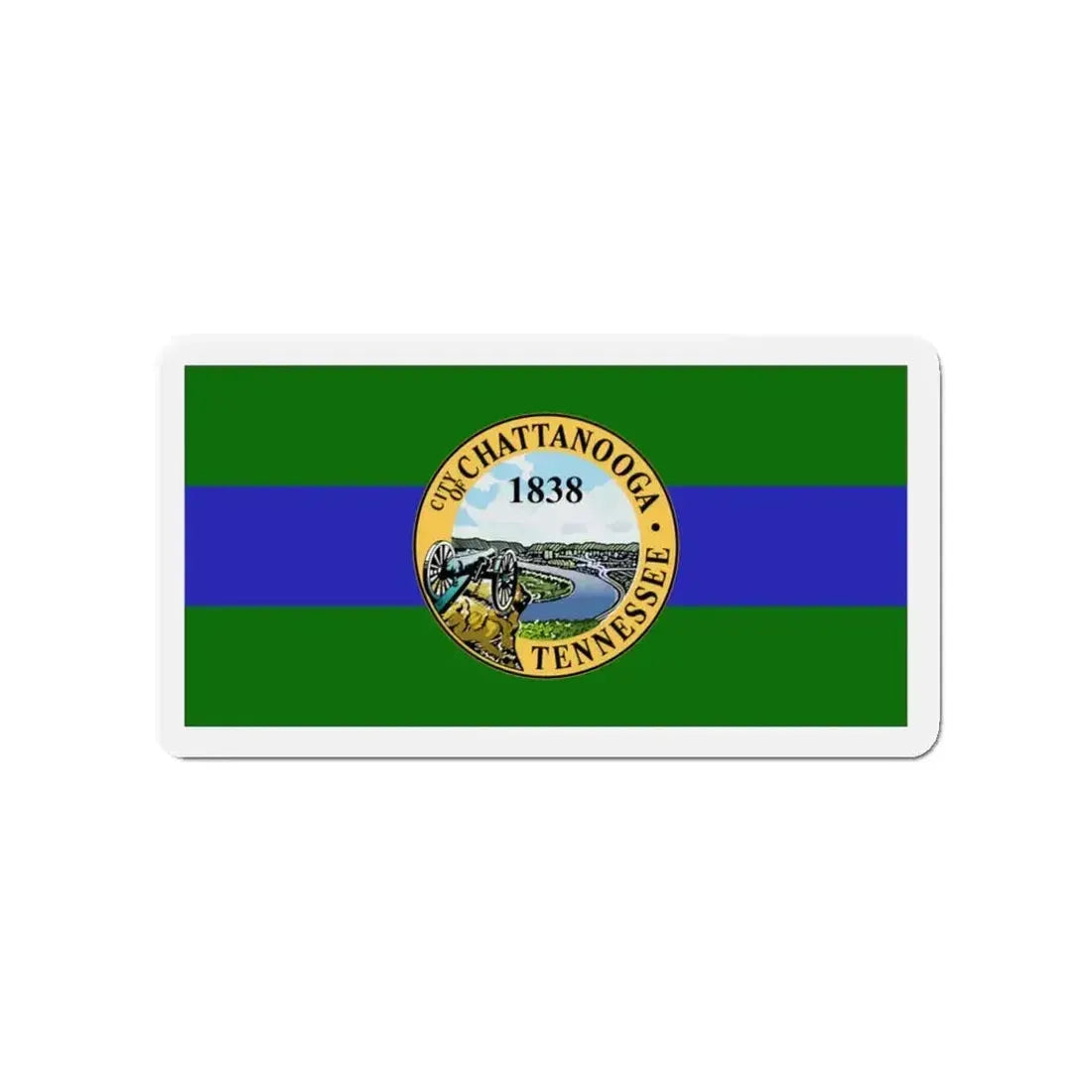 Flag of Chattanooga Tennessee - Refrigerator Magnet - The Sticker Space