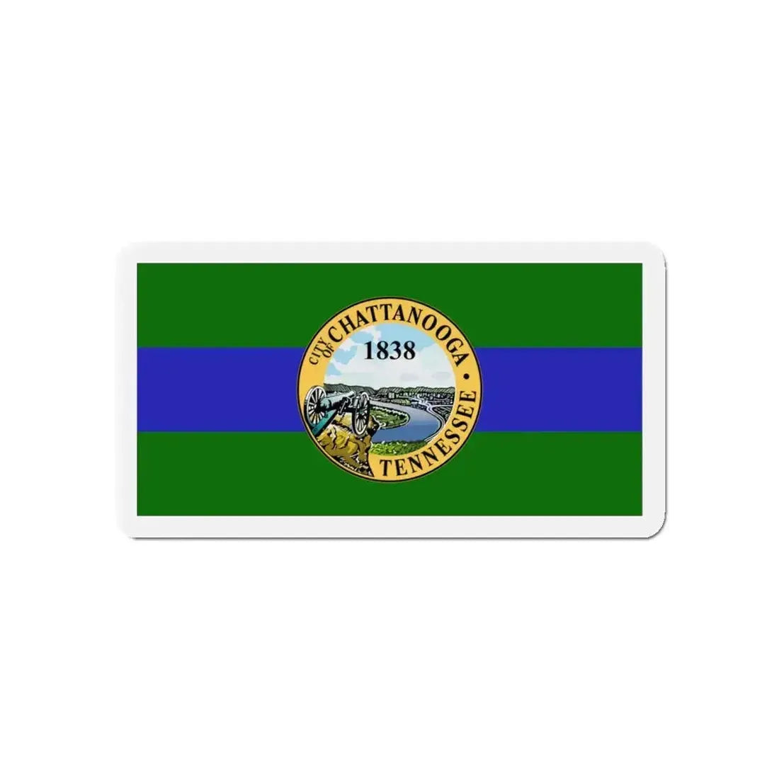 Flag of Chattanooga Tennessee - Refrigerator Magnet - The Sticker Space