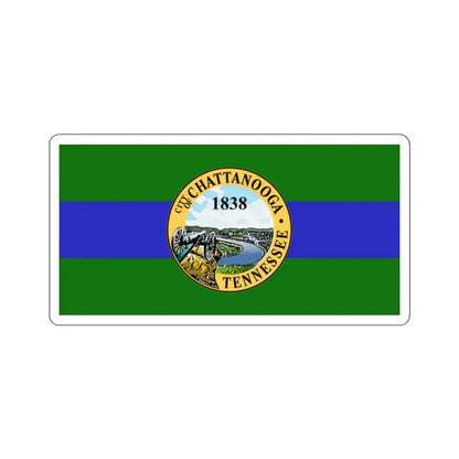 Flag of Chattanooga, Tennessee - STICKER Vinyl Kiss-Cut Decal 2 Inch White - The Sticker Space