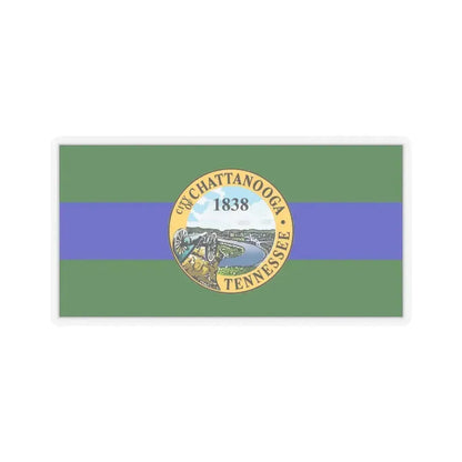Flag of Chattanooga, Tennessee - STICKER Vinyl Kiss-Cut Decal 6 Inch Transparent - The Sticker Space