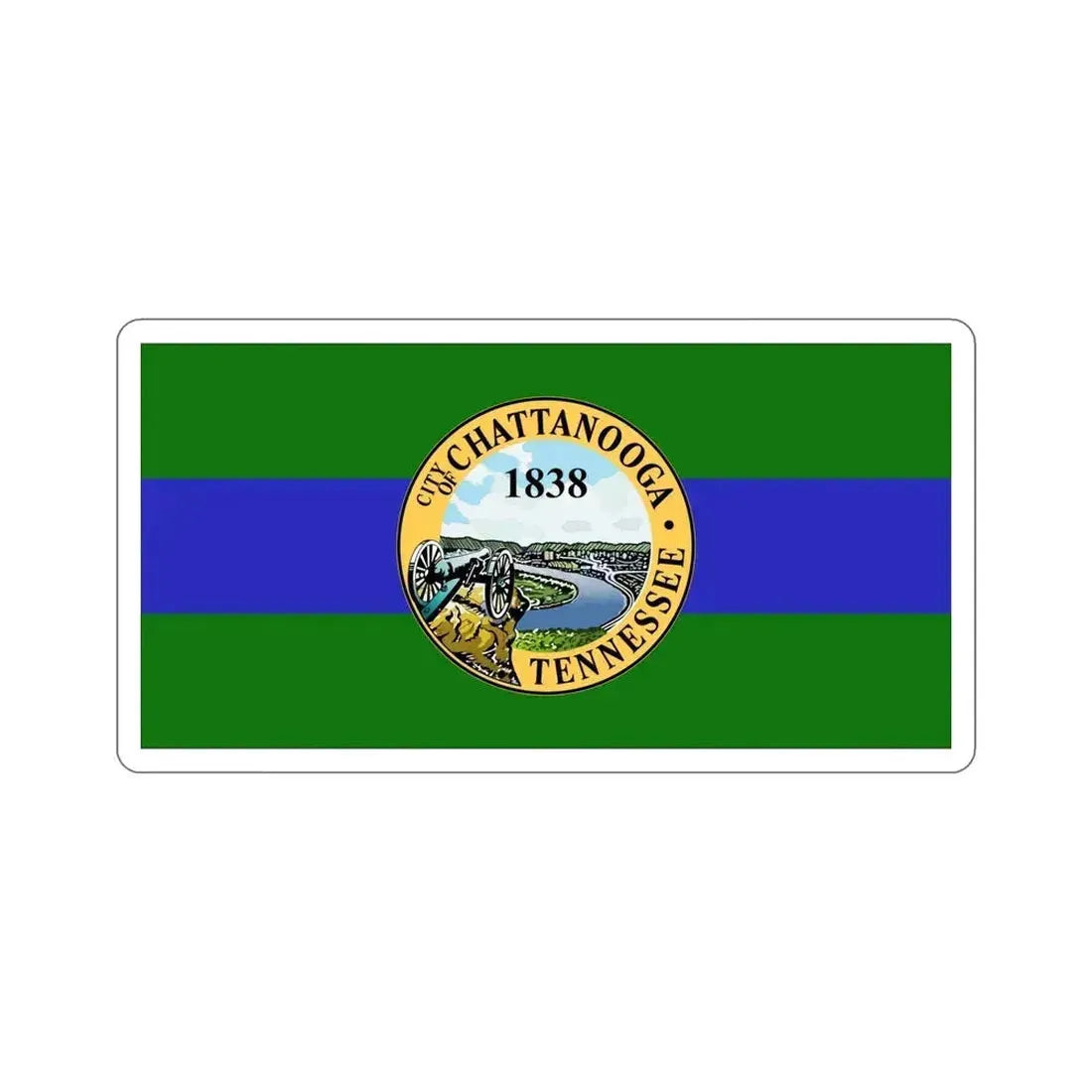 Flag of Chattanooga Tennessee USA STICKER Vinyl Die-Cut Decal - The Sticker Space