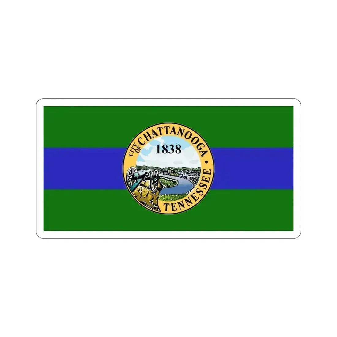 Flag of Chattanooga Tennessee USA STICKER Vinyl Die-Cut Decal - The Sticker Space
