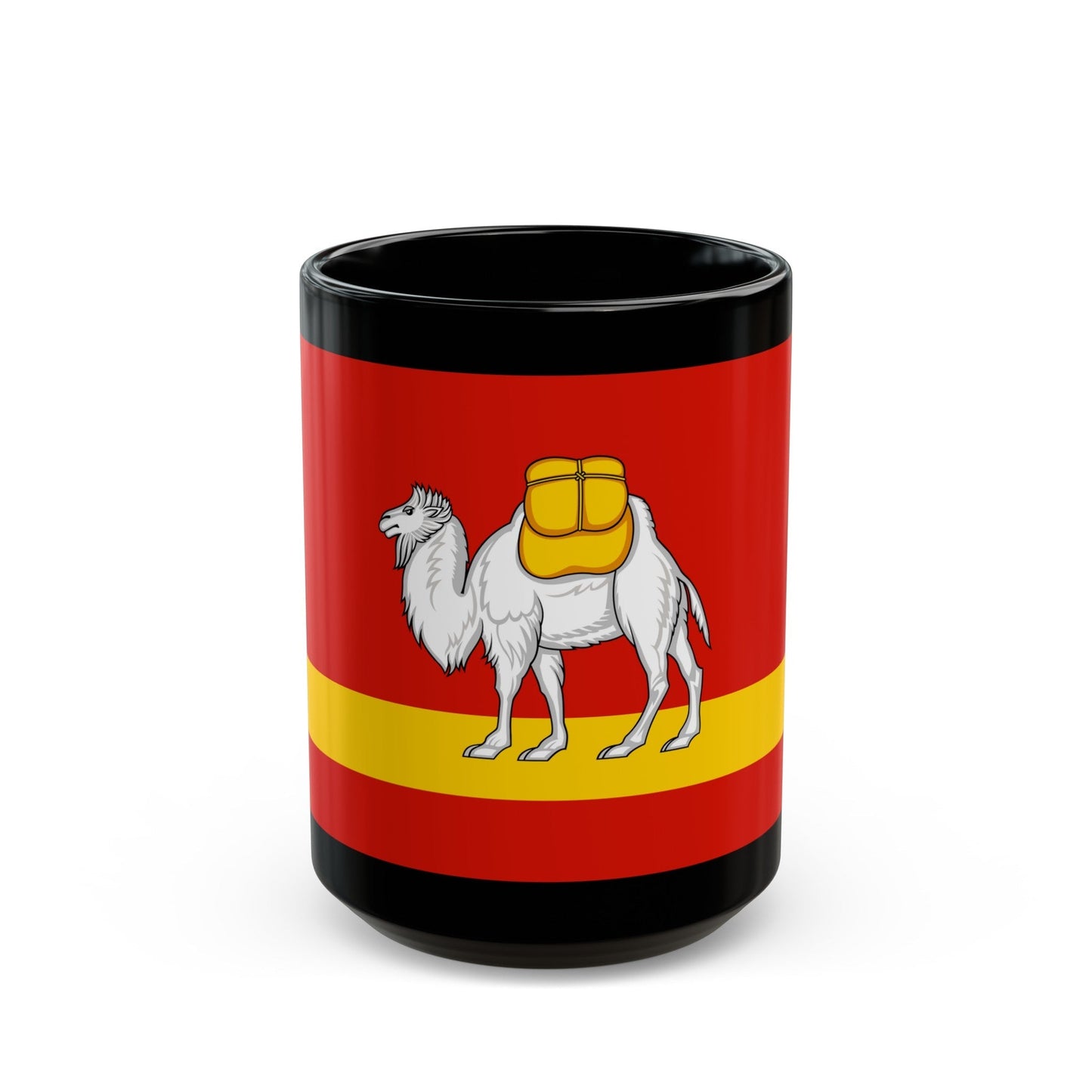 Flag of Chelyabinsk Oblast Russia - Black Coffee Mug-15oz-The Sticker Space