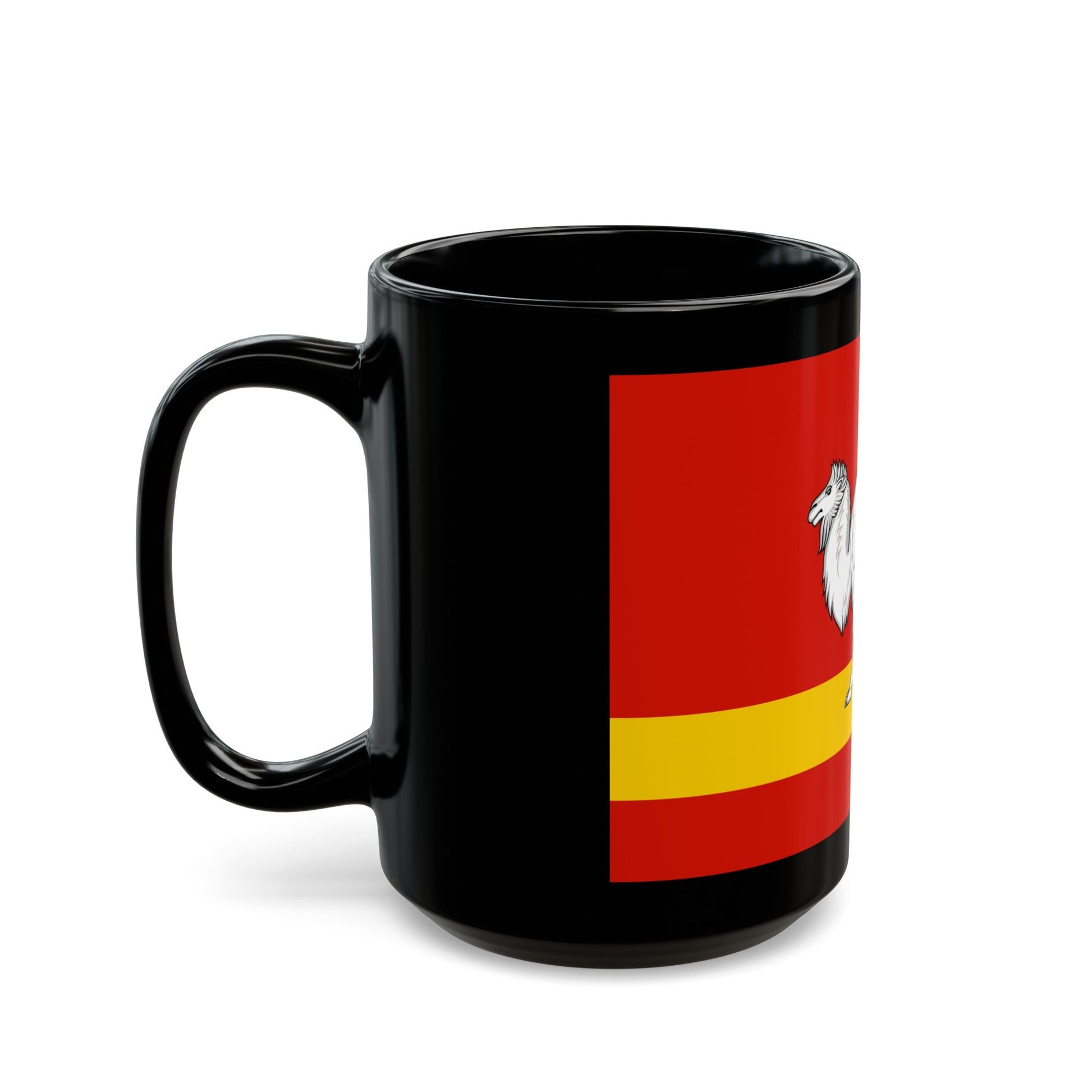 Flag of Chelyabinsk Oblast Russia - Black Coffee Mug-The Sticker Space