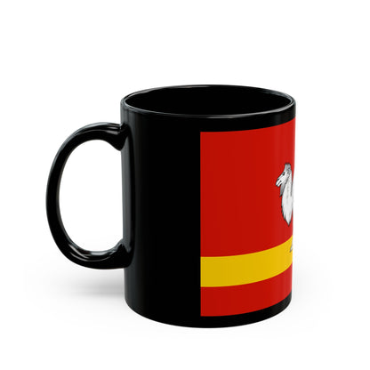 Flag of Chelyabinsk Oblast Russia - Black Coffee Mug-The Sticker Space