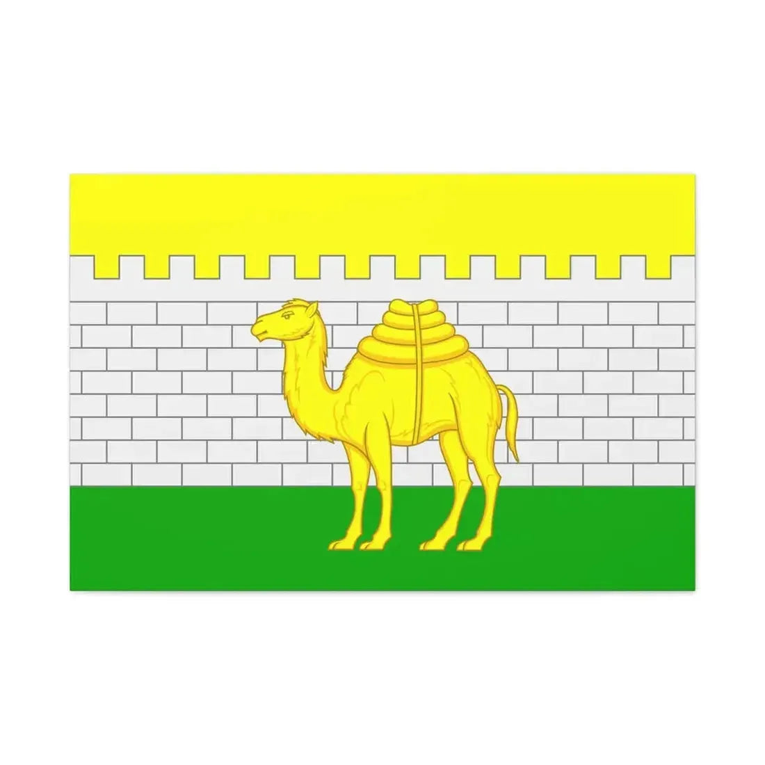 Flag of Chelyabinsk Russia - Canvas Wall Art 36" x 24" 1.25" - The Sticker Space