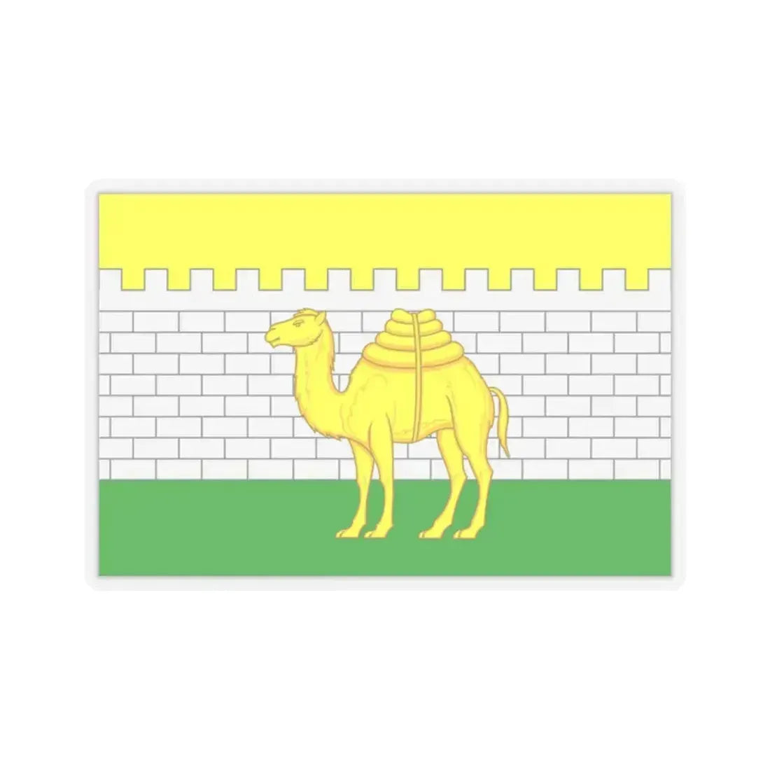 Flag of Chelyabinsk Russia - STICKER Vinyl Kiss-Cut Decal 2 Inch Transparent - The Sticker Space