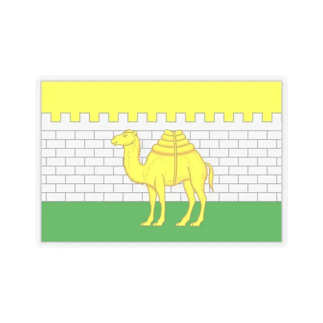 Flag of Chelyabinsk Russia - STICKER Vinyl Kiss-Cut Decal 3 Inch Transparent - The Sticker Space