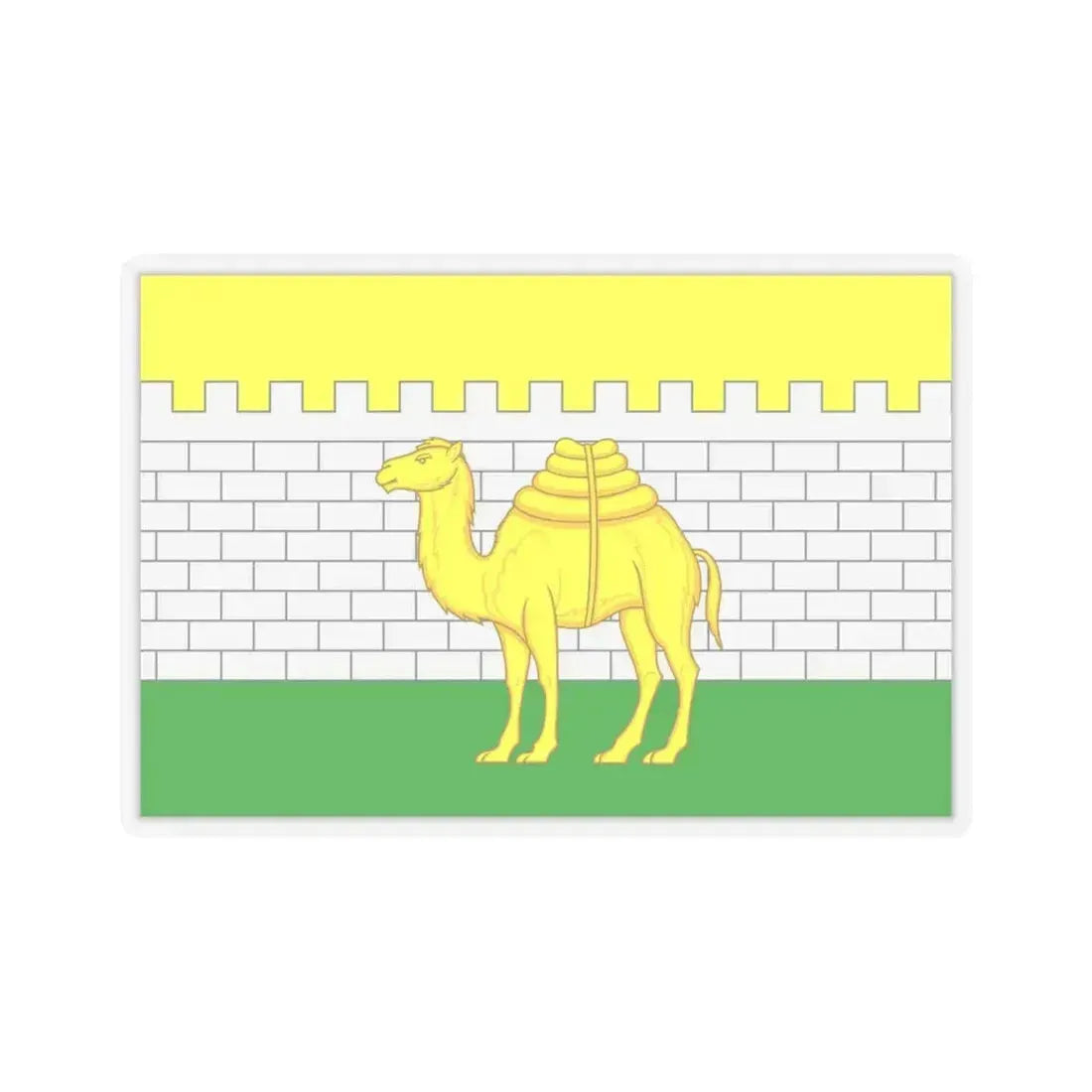 Flag of Chelyabinsk Russia - STICKER Vinyl Kiss-Cut Decal 6 Inch Transparent - The Sticker Space