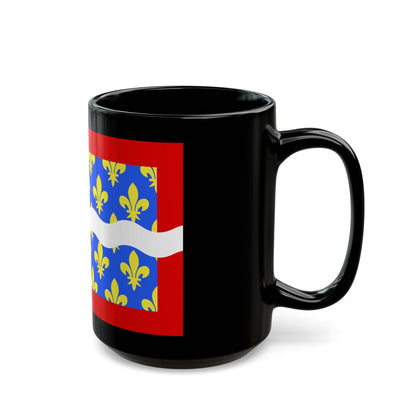 Flag of Cher France - Black Coffee Mug-The Sticker Space