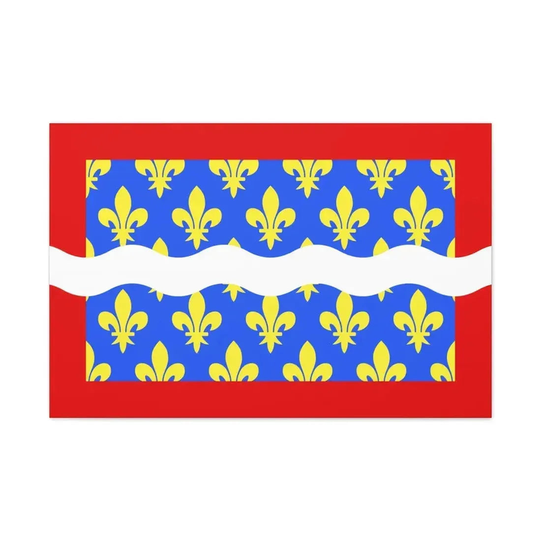 Flag of Cher France - Canvas Wall Art 36" x 24" 1.25" - The Sticker Space
