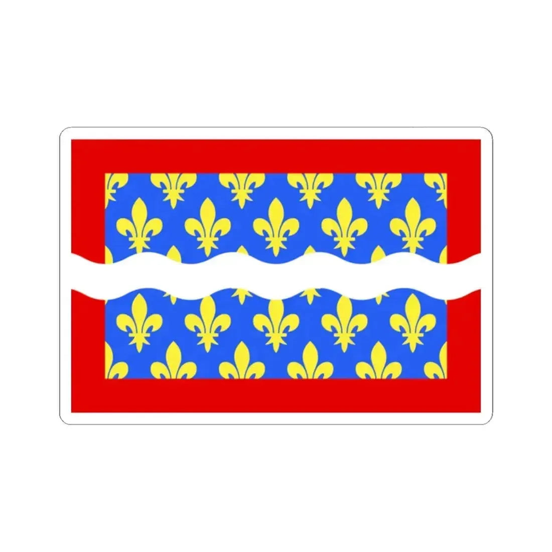 Flag of Cher France - STICKER Vinyl Kiss-Cut Decal 2 Inch White - The Sticker Space