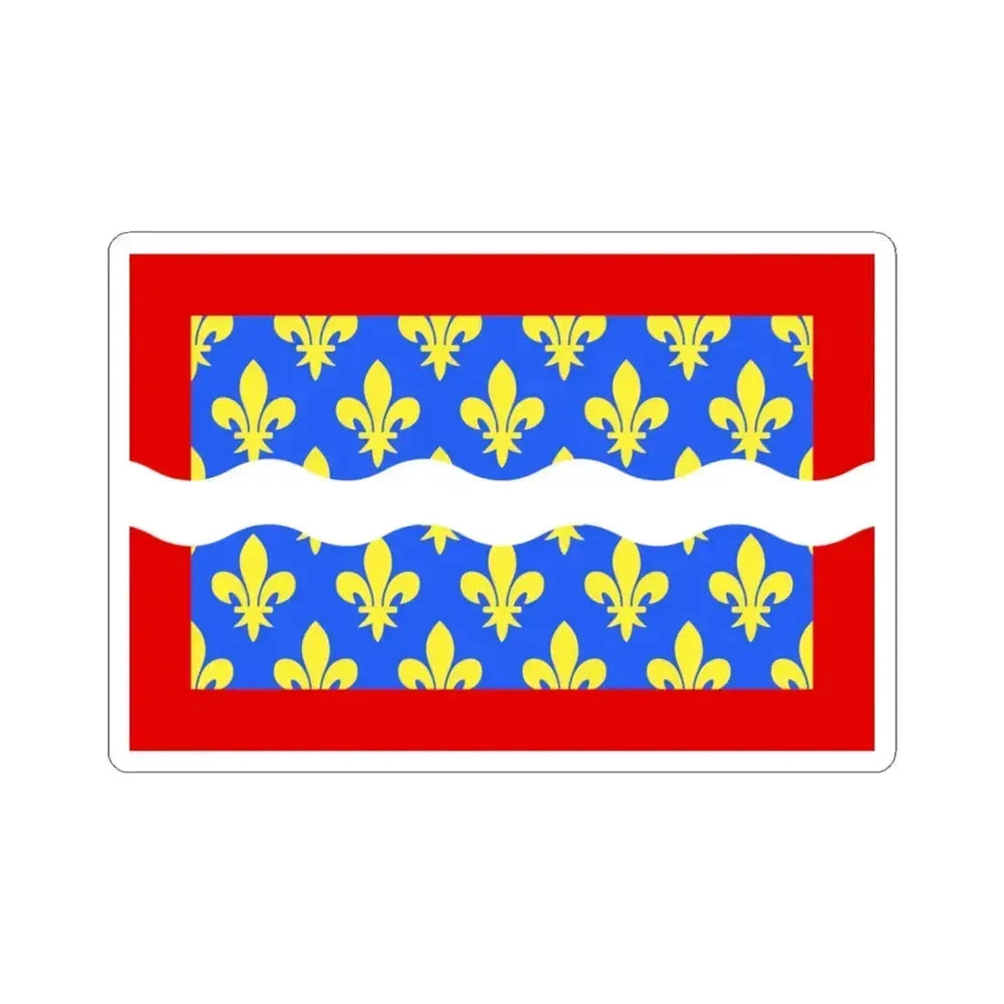 Flag of Cher France - STICKER Vinyl Kiss-Cut Decal 3 Inch White - The Sticker Space