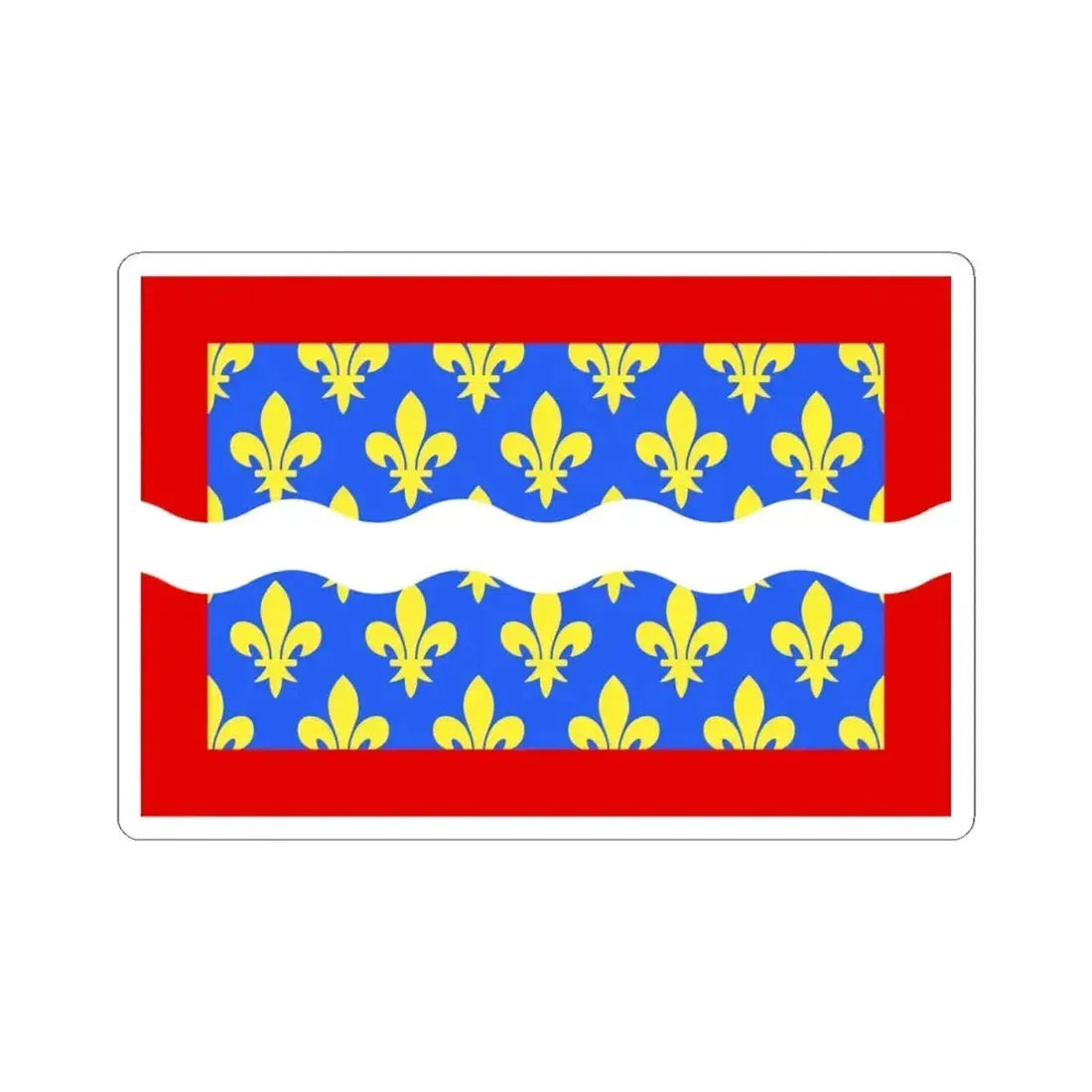 Flag of Cher France - STICKER Vinyl Kiss-Cut Decal 4 Inch White - The Sticker Space