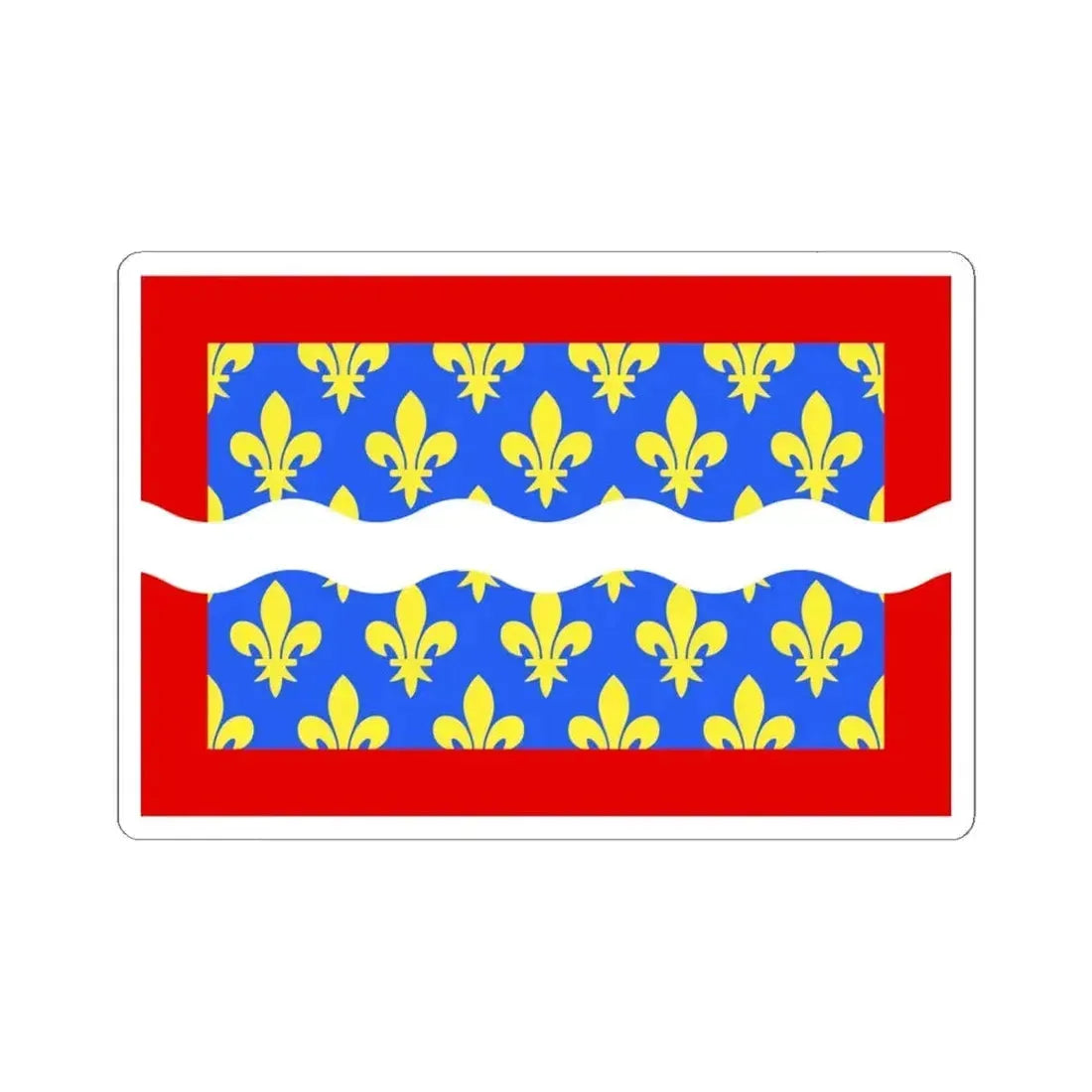 Flag of Cher France - STICKER Vinyl Kiss-Cut Decal 6 Inch White - The Sticker Space