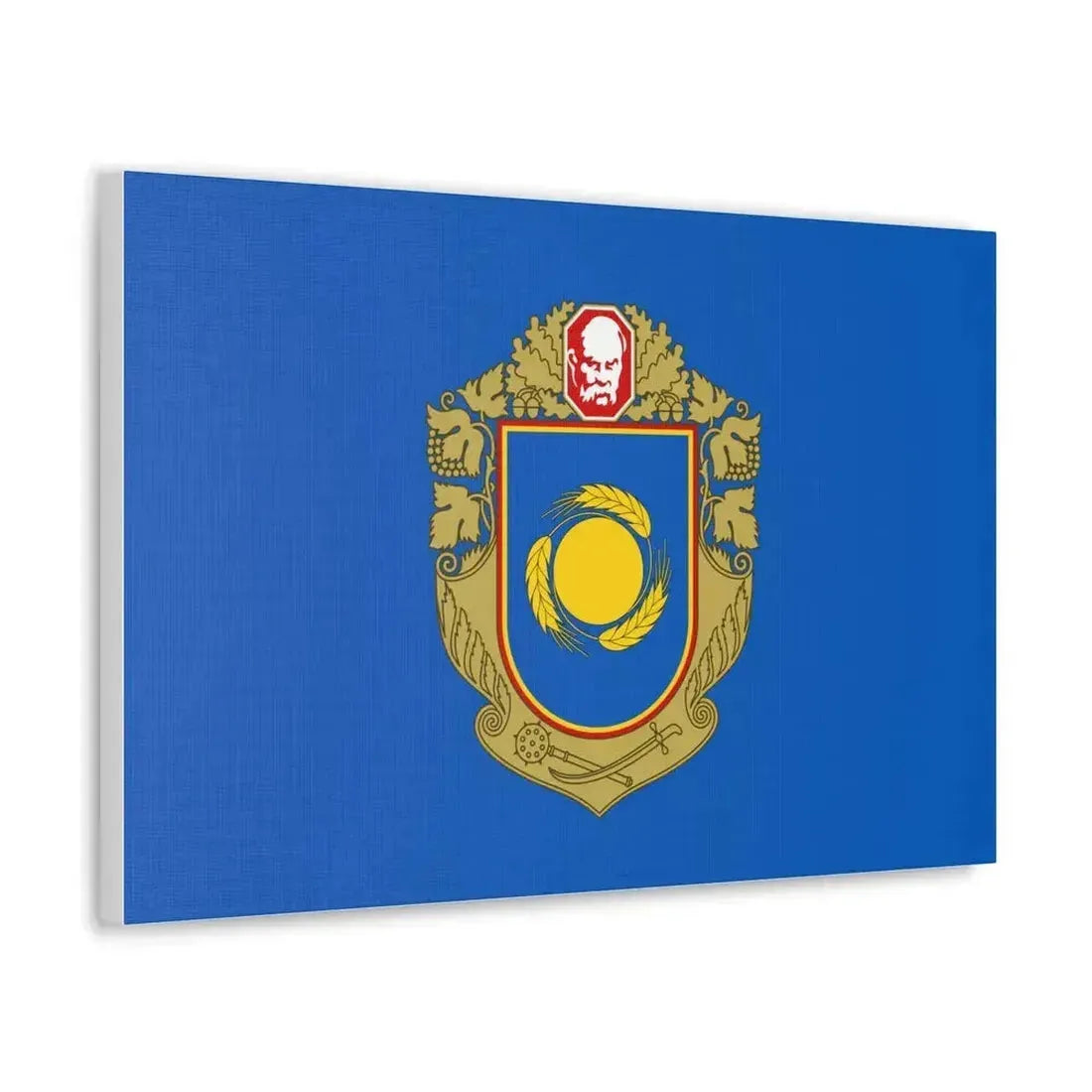Flag of Cherkasy Oblast Ukraine - Canvas Wall Art - The Sticker Space