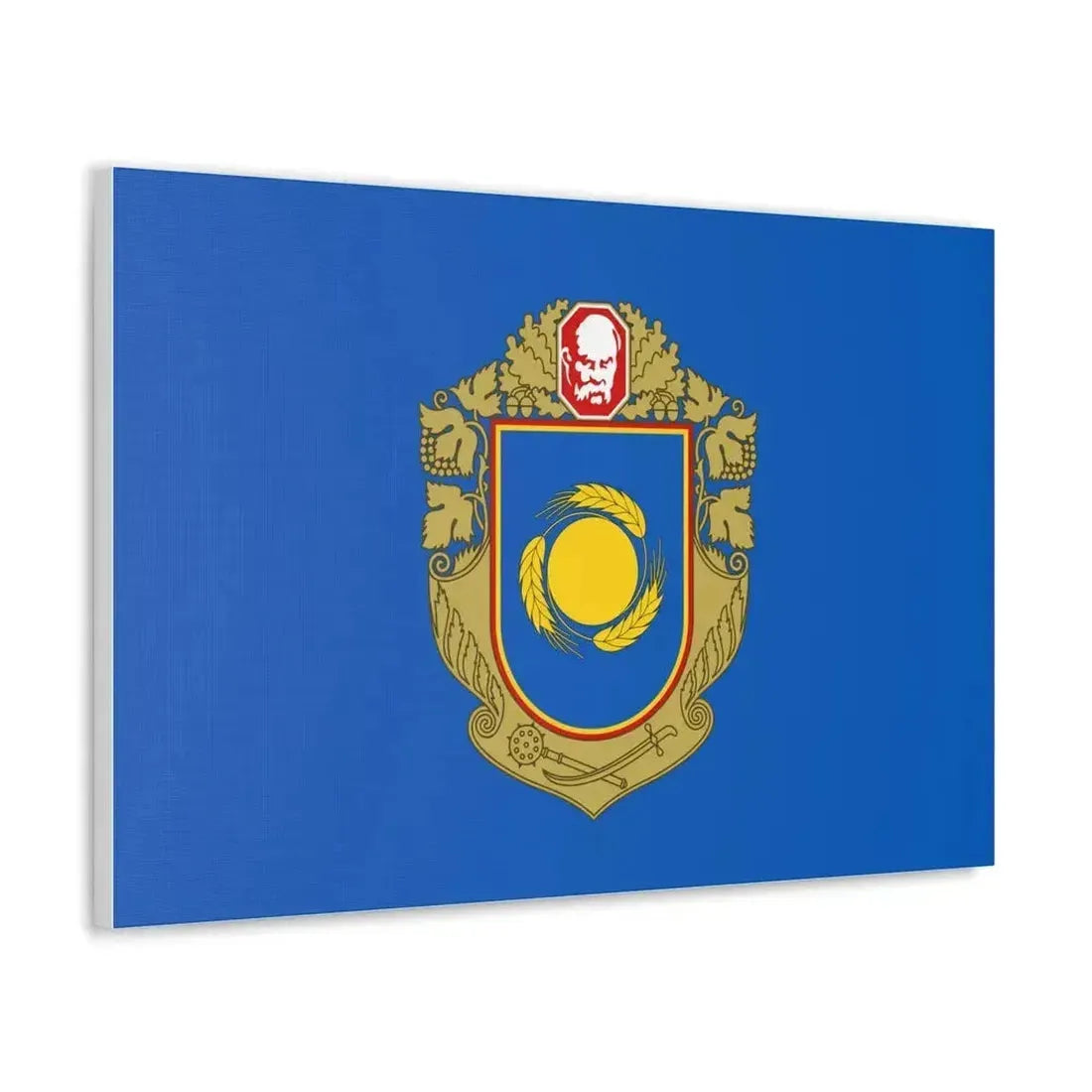 Flag of Cherkasy Oblast Ukraine - Canvas Wall Art - The Sticker Space