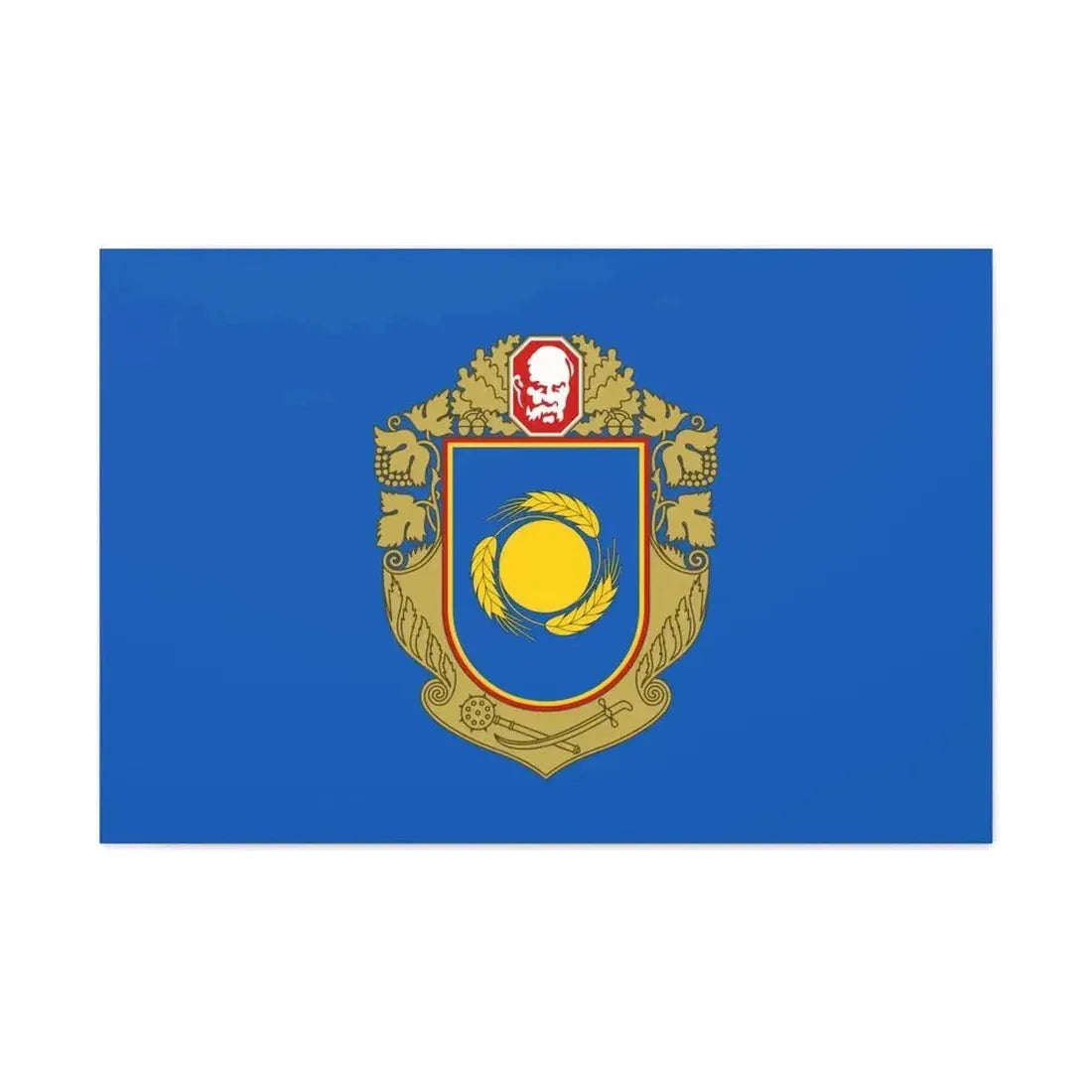 Flag of Cherkasy Oblast Ukraine - Canvas Wall Art - The Sticker Space