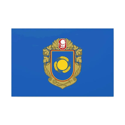 Flag of Cherkasy Oblast Ukraine - Canvas Wall Art - The Sticker Space