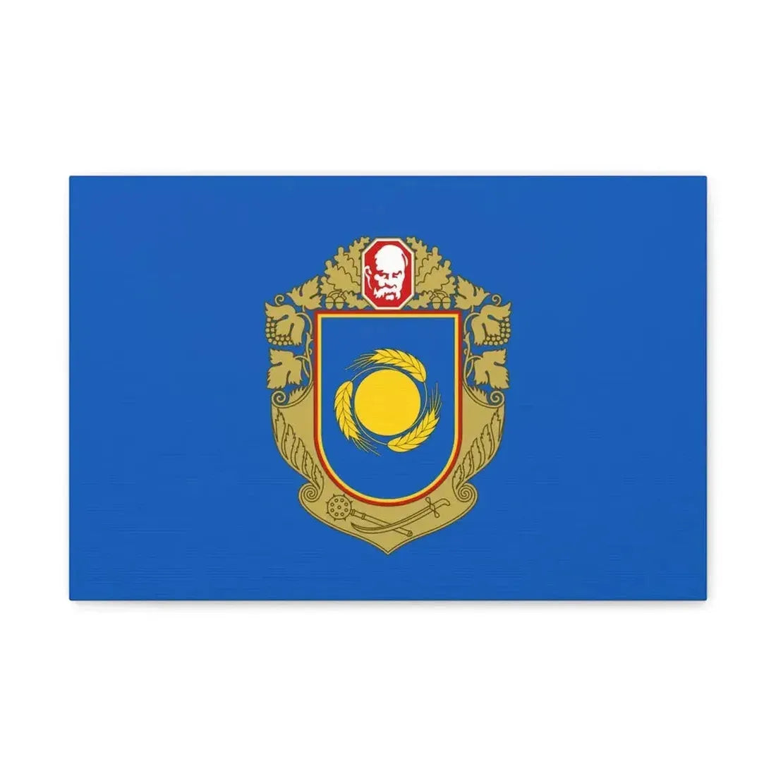 Flag of Cherkasy Oblast Ukraine - Canvas Wall Art - The Sticker Space