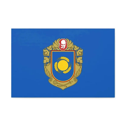 Flag of Cherkasy Oblast Ukraine - Canvas Wall Art - The Sticker Space