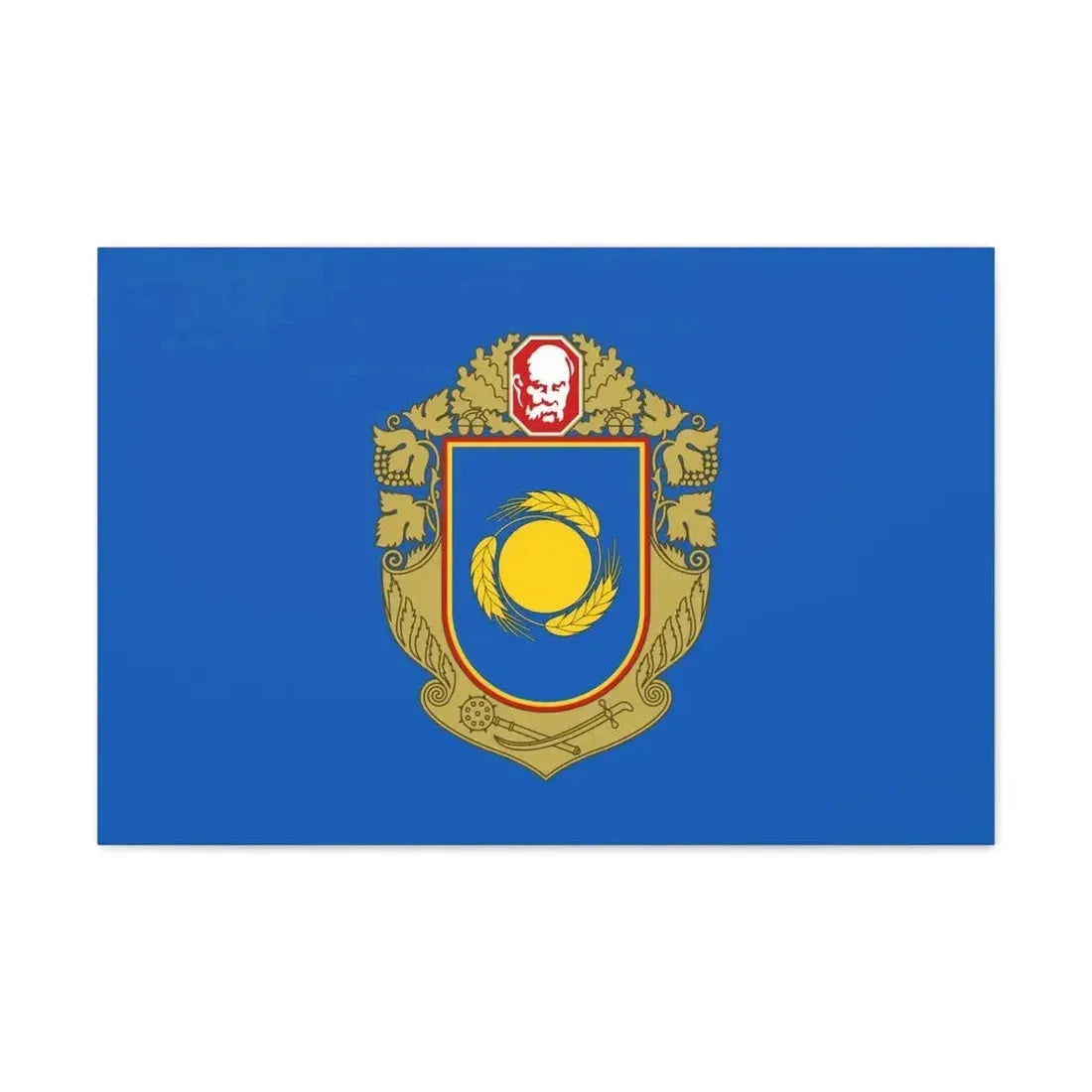 Flag of Cherkasy Oblast Ukraine - Canvas Wall Art - The Sticker Space