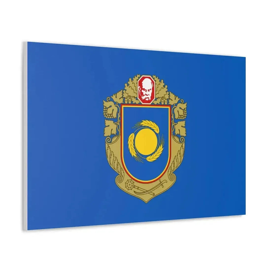 Flag of Cherkasy Oblast Ukraine - Canvas Wall Art - The Sticker Space