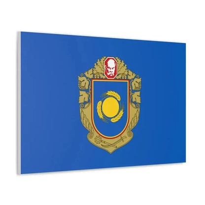 Flag of Cherkasy Oblast Ukraine - Canvas Wall Art - The Sticker Space