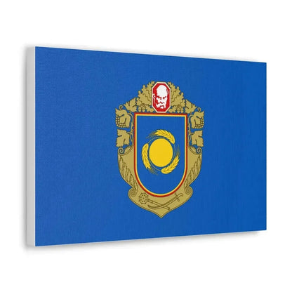 Flag of Cherkasy Oblast Ukraine - Canvas Wall Art - The Sticker Space