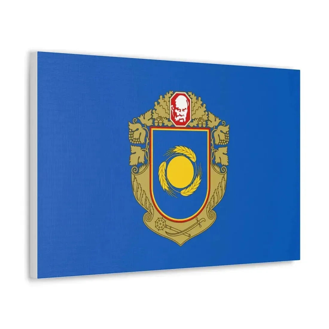 Flag of Cherkasy Oblast Ukraine - Canvas Wall Art - The Sticker Space