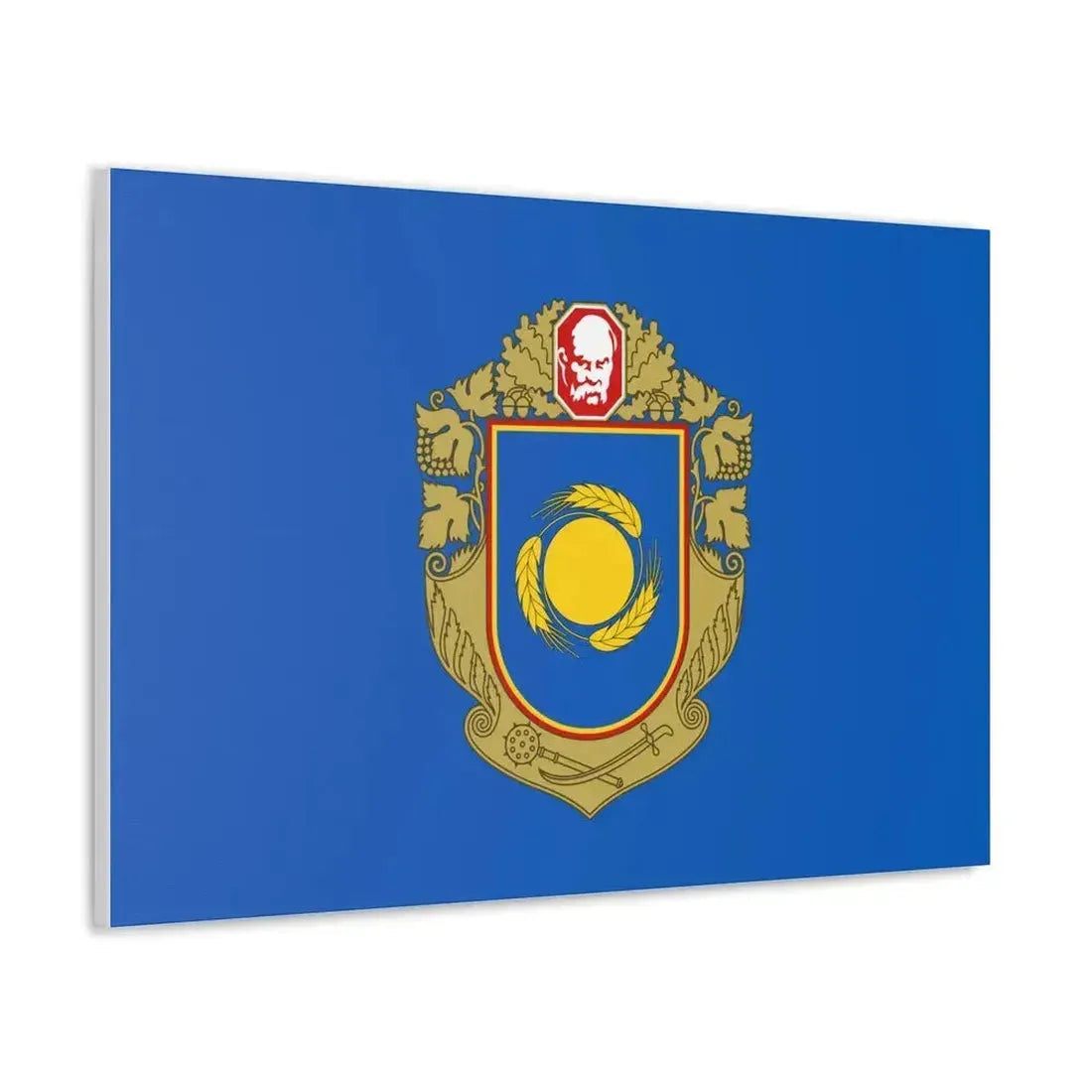 Flag of Cherkasy Oblast Ukraine - Canvas Wall Art - The Sticker Space