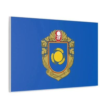 Flag of Cherkasy Oblast Ukraine - Canvas Wall Art - The Sticker Space