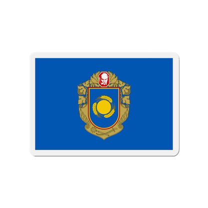 Flag of Cherkasy Oblast Ukraine - Die-Cut Magnet-3" x 3"-The Sticker Space