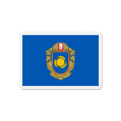 Flag of Cherkasy Oblast Ukraine - Die-Cut Magnet-6 × 6"-The Sticker Space