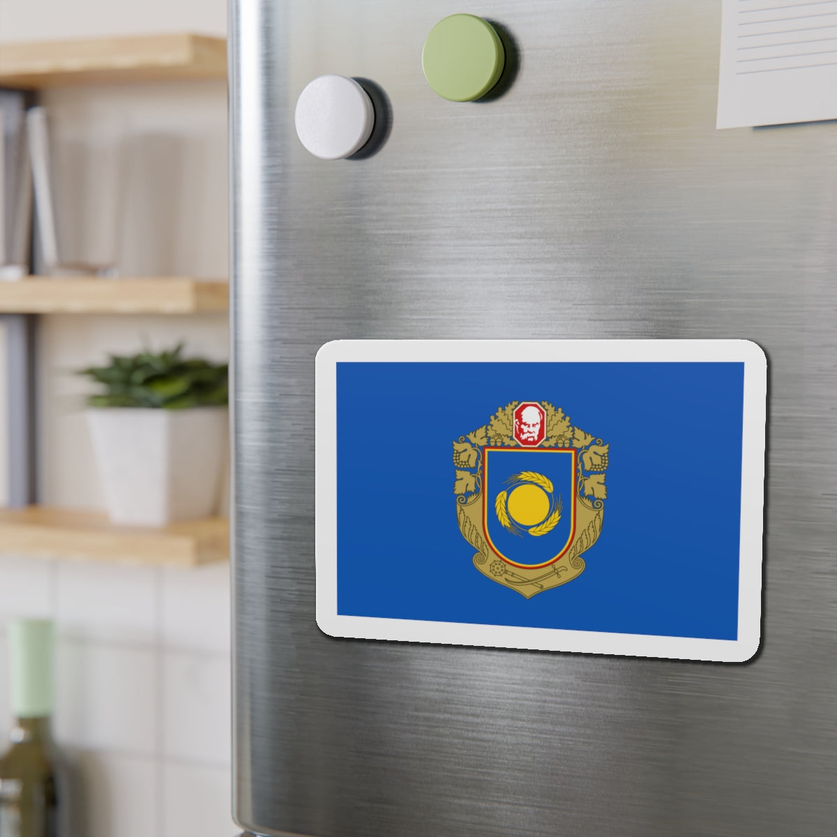 Flag of Cherkasy Oblast Ukraine - Die-Cut Magnet-The Sticker Space