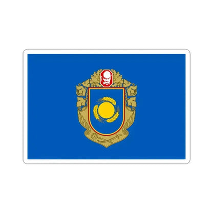 Flag of Cherkasy Oblast Ukraine - STICKER Vinyl Kiss-Cut Decal 3 Inch White - The Sticker Space