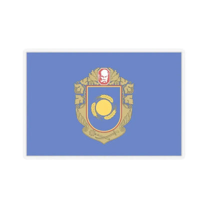 Flag of Cherkasy Oblast Ukraine - STICKER Vinyl Kiss-Cut Decal 4 Inch Transparent - The Sticker Space