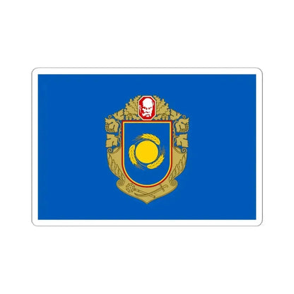 Flag of Cherkasy Oblast Ukraine - STICKER Vinyl Kiss-Cut Decal 6 Inch White - The Sticker Space