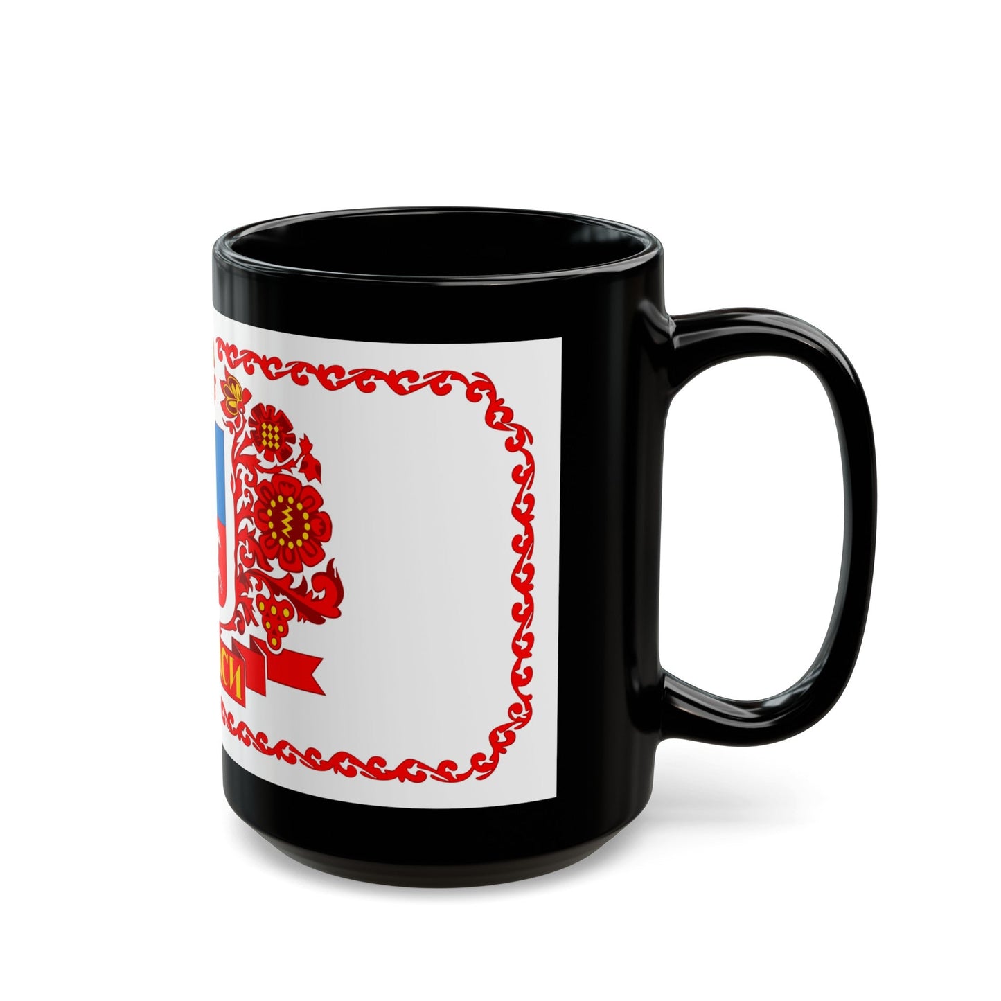 Flag of Cherkasy Ukraine - Black Coffee Mug-The Sticker Space