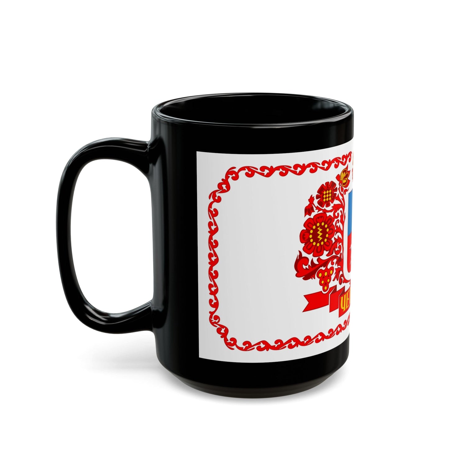 Flag of Cherkasy Ukraine - Black Coffee Mug-The Sticker Space