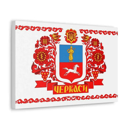 Flag of Cherkasy Ukraine - Canvas Wall Art - The Sticker Space