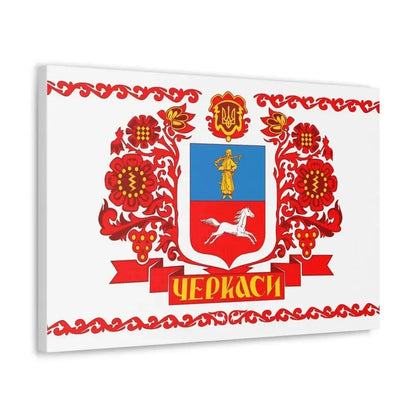 Flag of Cherkasy Ukraine - Canvas Wall Art - The Sticker Space